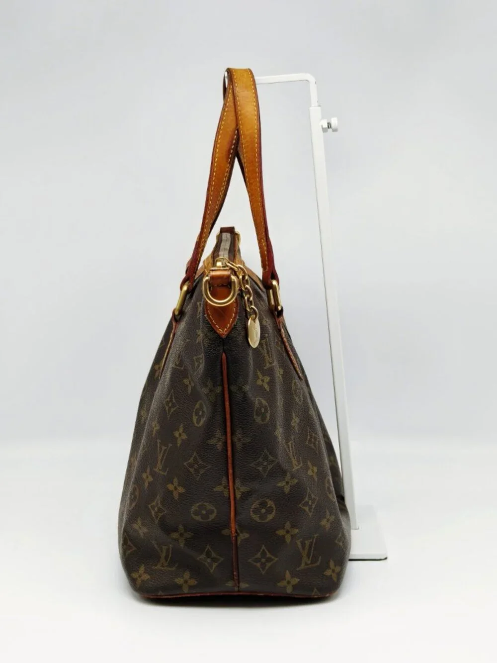 Louis Vuitton Monogram Palermo PM Tote Handbag Brown Canvas Top Handle Bag